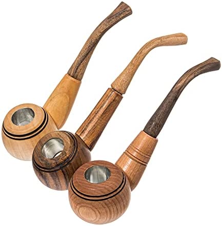 Set of 3 handmade wooden pipes for Tobacco Smoking