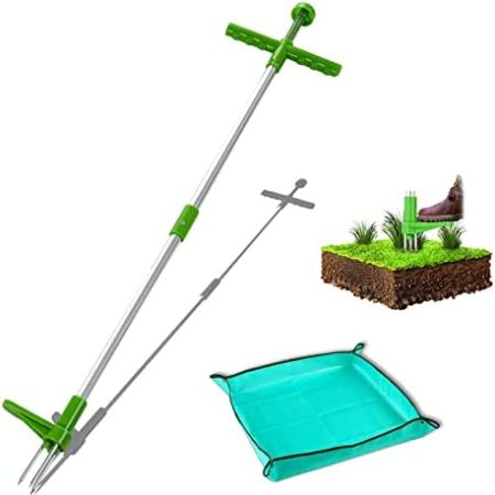 Standing Weed Puller Stand Up Removal Tool with Long Handle - Weed Puller Dandelion Tool - 3 Claws Manual Weeding Tool for Garden(39 inch)…