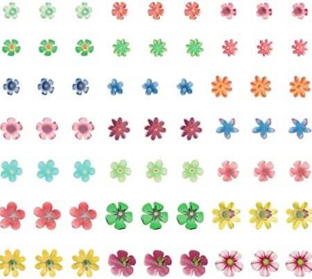 Tofficu 180pcs Edible Flowers for Cake Decorating Rice Paper Flower Cake Topper Cupcake Decoration for Wedding Birthday Party